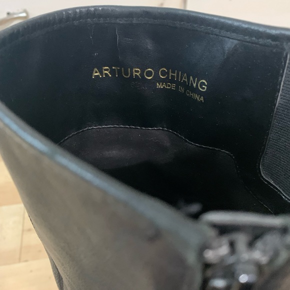 Arturo Chiang Black Riding Boots Size 6 - Picture 5 of 6